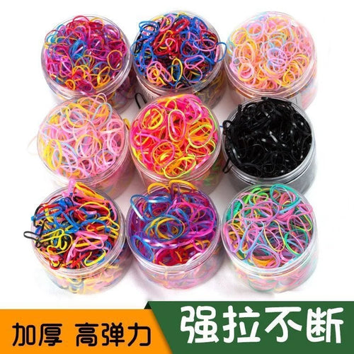 1000Pcs Disposable Elastic Rubber Band Mini Hair Bands Stationery